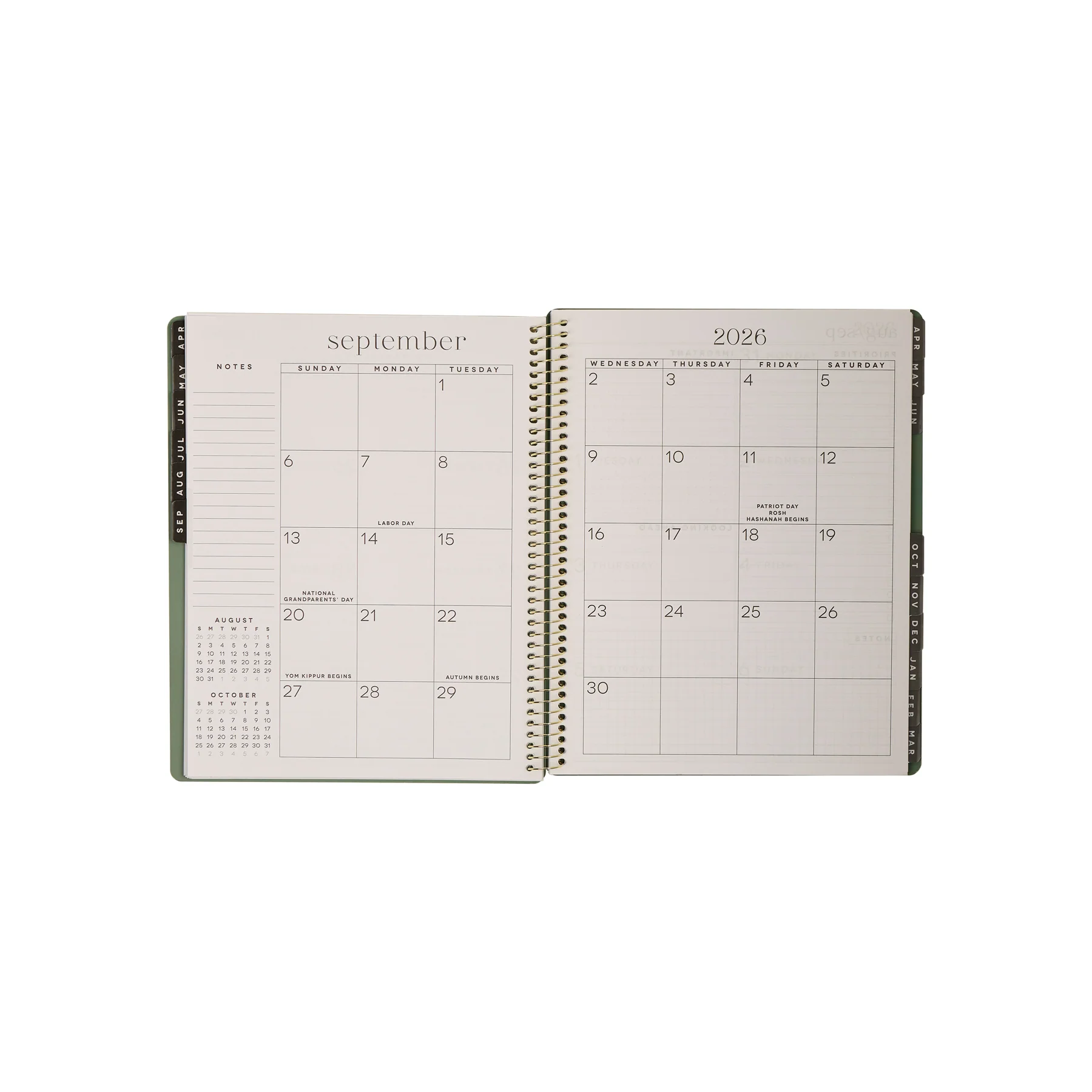 2026–2027 GO BIG Hunter Green Large Print Spiral Planner - Large Dashboard Layout - 15 Months - Image 13