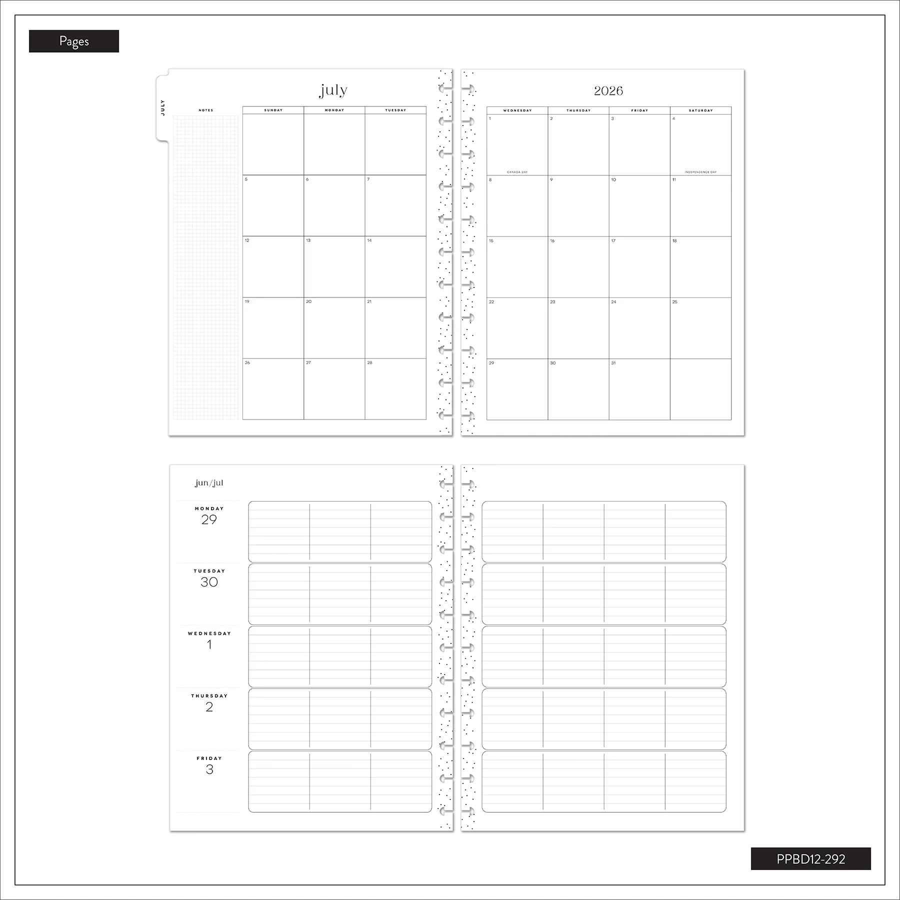 2026–2027 School Doodles Ivory Customizable Teacher Planner - Big Teacher Layout - 12 Months - Image 14