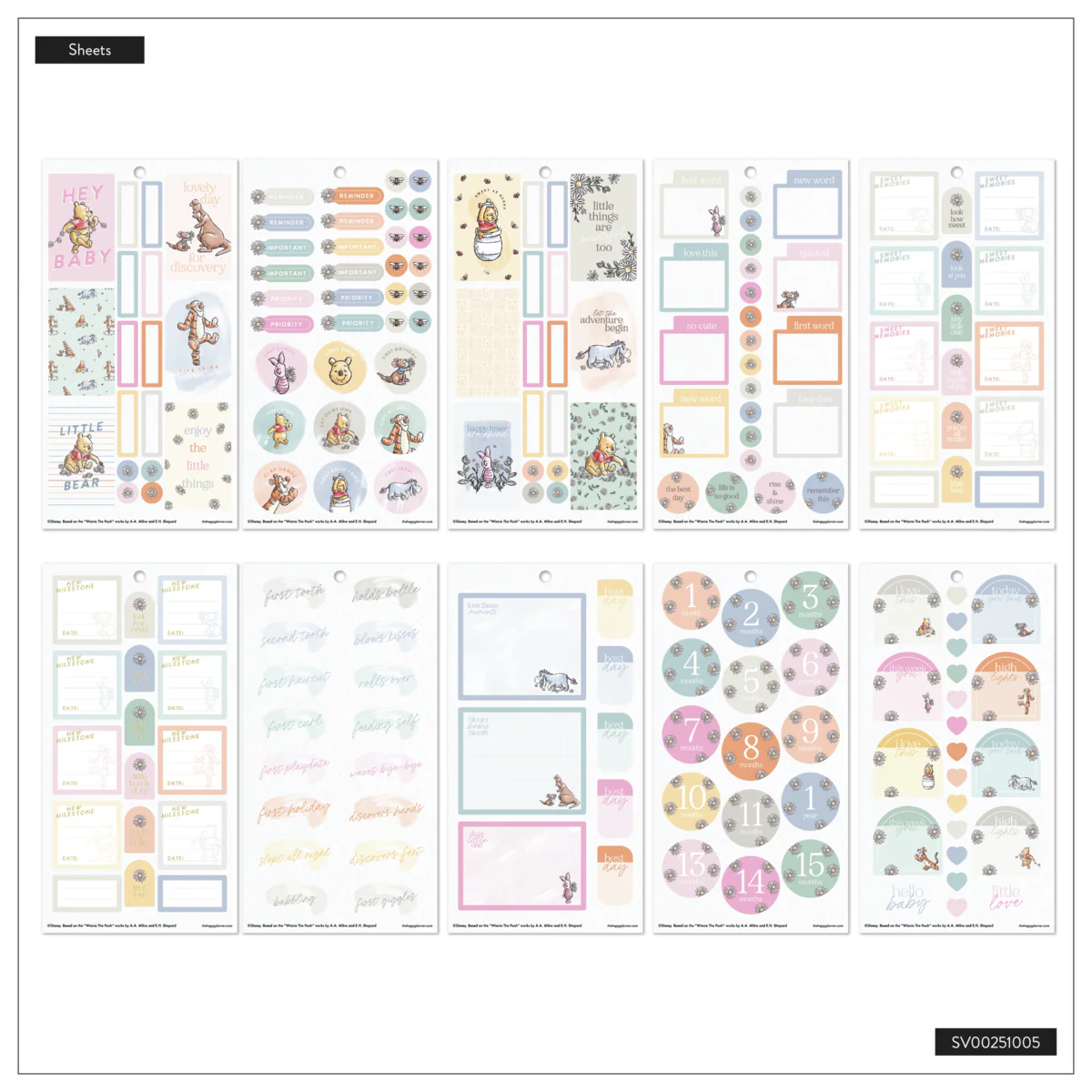 Disney Winnie the Pooh Baby - Value Pack Stickers - Image 31
