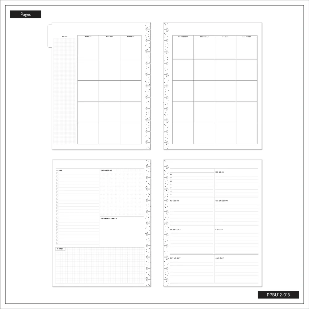 Undated Bold & Botanical Happy Planner - Big Dashboard Layout - 12 Months - Image 8
