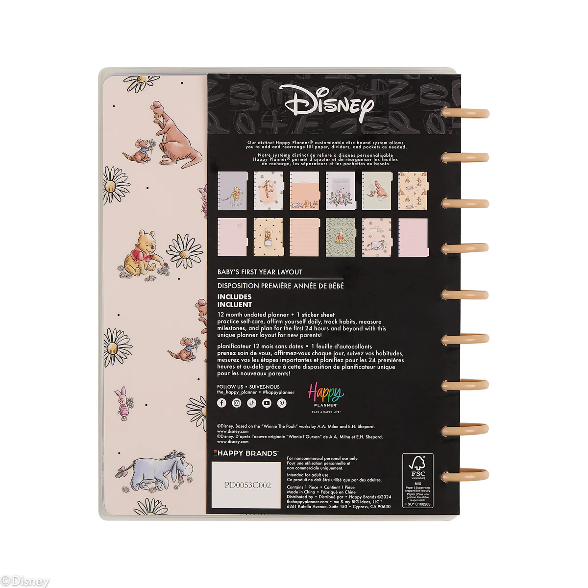 Undated Disney Winnie the Pooh Customizable Baby Planner - Classic Baby's First Year Layout - 12 Months - Image 41